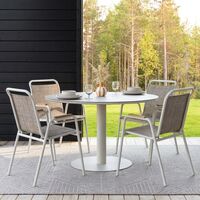 Stone-Olivia 4-hengen pyöreä ruokailuryhmä greige